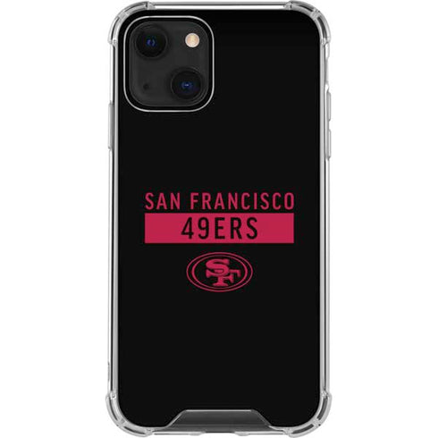 NFL San Francisco 49ers Black Performance Series iPhone 14 Plus Clear Case