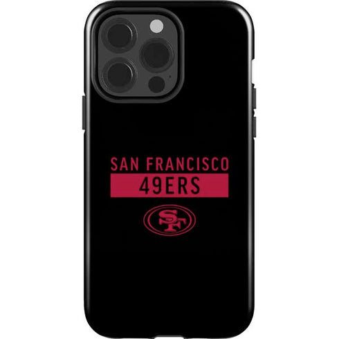 NFL San Francisco 49ers Black Performance Series iPhone 15 Pro Impact Case