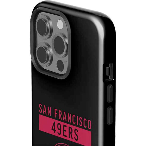 NFL San Francisco 49ers Black Performance Series iPhone 15 Pro Impact Case