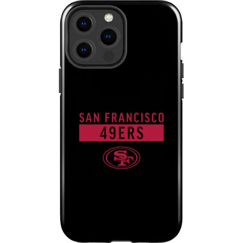 NFL San Francisco 49ers Black Performance Series iPhone 15 Pro Max Impact Case