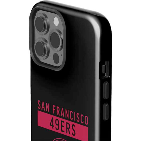 NFL San Francisco 49ers Black Performance Series iPhone 15 Pro Max Impact Case