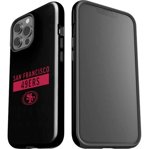 NFL San Francisco 49ers Black Performance Series iPhone 15 Pro Max Impact Case