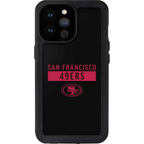 NFL San Francisco 49ers Black Performance Series iPhone 14 Pro Max Waterproof Case