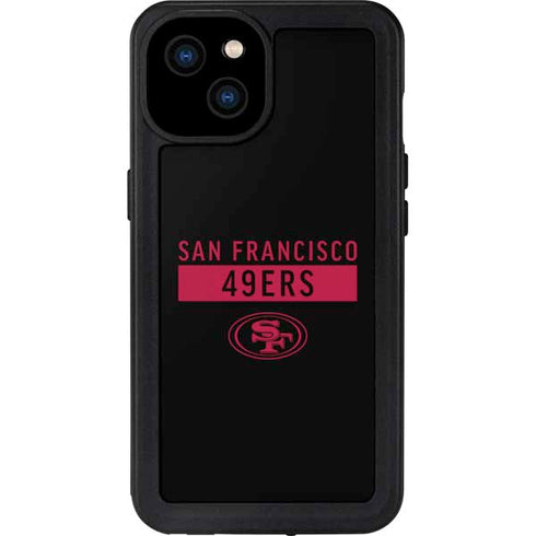 NFL San Francisco 49ers Black Performance Series iPhone 15 Plus Waterproof Case