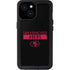 NFL San Francisco 49ers Black Performance Series iPhone 15 Waterproof Case