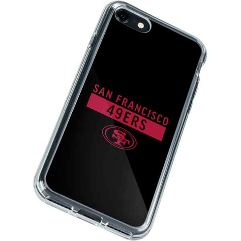 NFL San Francisco 49ers Black Performance Series iPhone SE (2nd & 3rd Gen) Clear Case