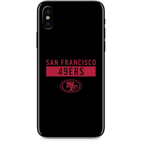 NFL San Francisco 49ers Black Performance Series iPhone X Skin