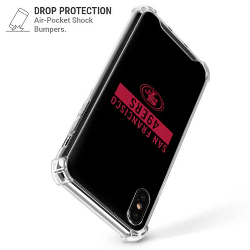 NFL San Francisco 49ers Black Performance Series iPhone X/XS Clear Case