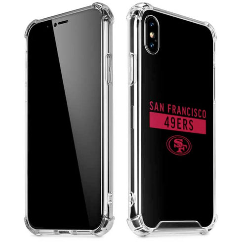 NFL San Francisco 49ers Black Performance Series iPhone XS Max Clear Case