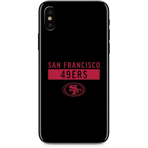 NFL San Francisco 49ers Black Performance Series iPhone XS Max Skin