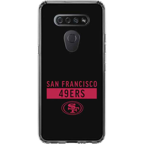 NFL San Francisco 49ers Black Performance Series LG K51/Q51 Clear Case