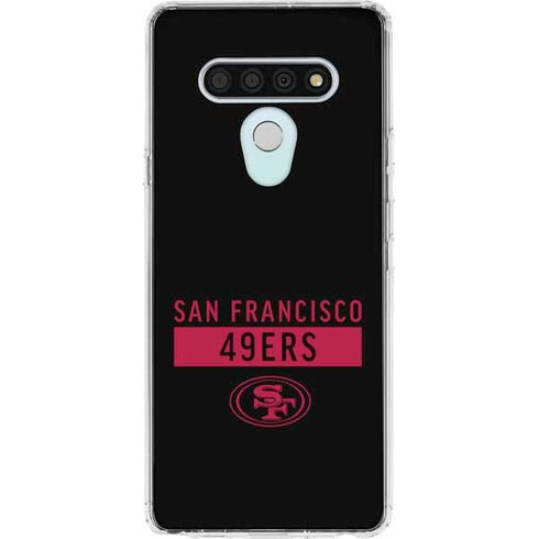 NFL San Francisco 49ers Black Performance Series LG Stylo 6 Clear Case