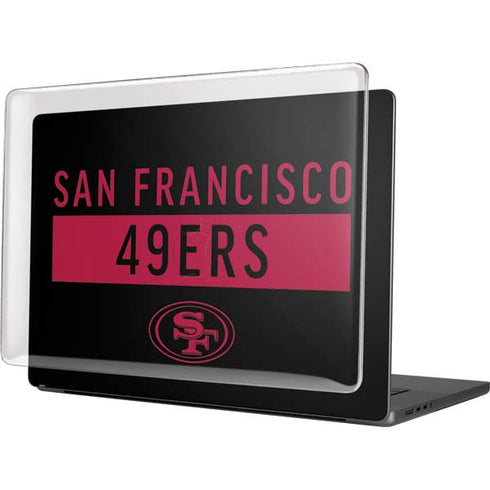 NFL San Francisco 49ers Black Performance Series MacBook Pro 16in (2021-25) Case plus Skin