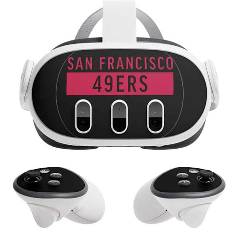 NFL San Francisco 49ers Black Performance Series Meta Quest 3 Skin