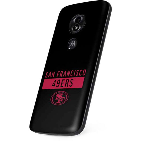 NFL San Francisco 49ers Black Performance Series Moto E5 Play Skin