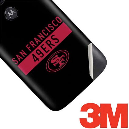 NFL San Francisco 49ers Black Performance Series Moto E5 Play Skin