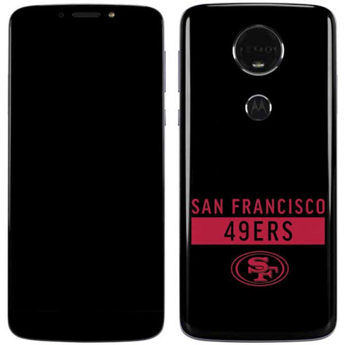 NFL San Francisco 49ers Black Performance Series Moto E5 Plus Skin