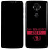 NFL San Francisco 49ers Black Performance Series Moto E5 Plus Skin