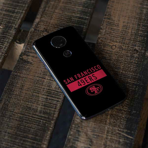 NFL San Francisco 49ers Black Performance Series Moto E5 Plus Skin