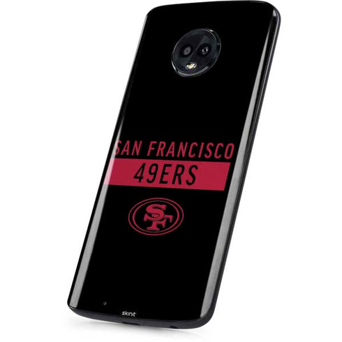 NFL San Francisco 49ers Black Performance Series Moto G6 Skin