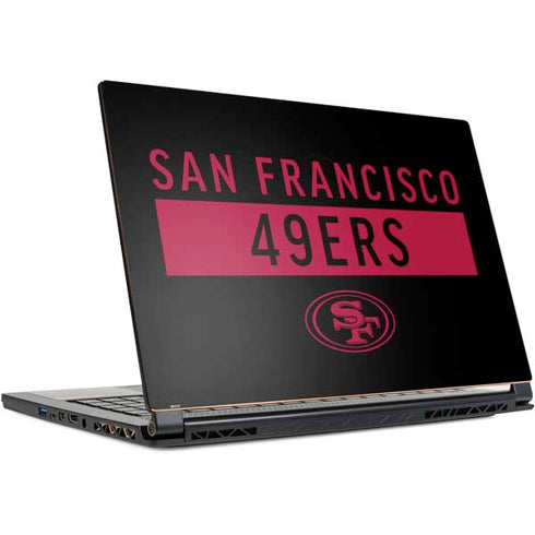 NFL San Francisco 49ers Black Performance Series MSI GS65 Stealth Laptop Skin