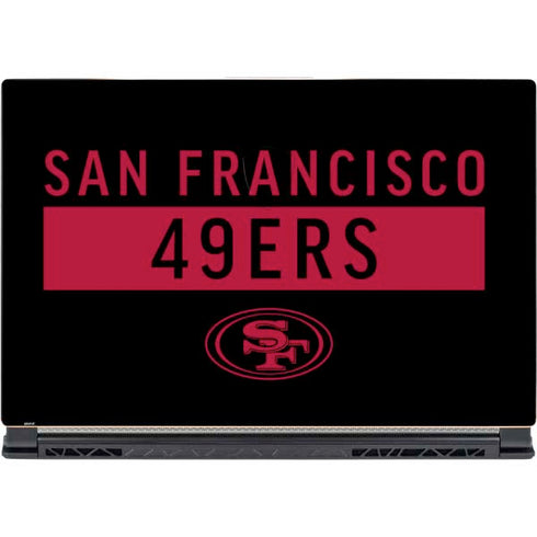 NFL San Francisco 49ers Black Performance Series MSI GS65 Stealth Laptop Skin
