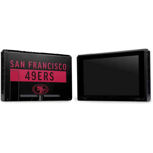 NFL San Francisco 49ers Black Performance Series Nintendo Switch Bundle Skin
