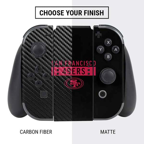 NFL San Francisco 49ers Black Performance Series Nintendo Switch Bundle Skin