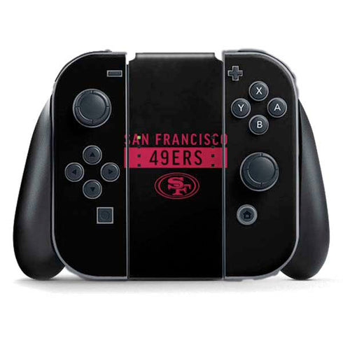 NFL San Francisco 49ers Black Performance Series Nintendo Switch (2017-2021) Joy-Con Controller Skin