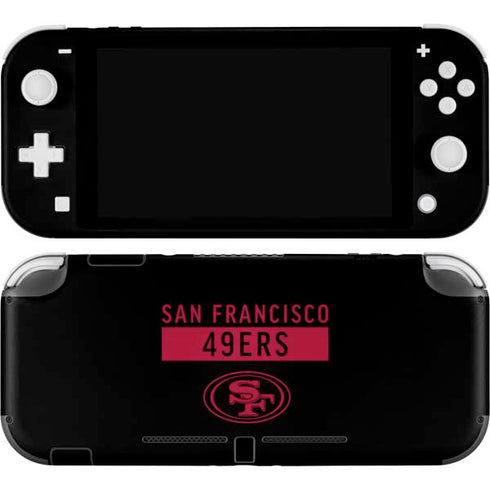 NFL San Francisco 49ers Black Performance Series Nintendo Switch Lite Skin