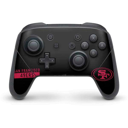 NFL San Francisco 49ers Black Performance Series Nintendo Switch Pro Controller Skin