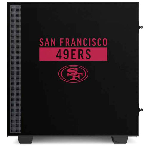 NFL San Francisco 49ers Black Performance Series NZXT H510 Compact ATX Mid-Tower Case Skin