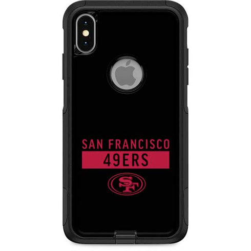 NFL San Francisco 49ers Black Performance Series Otterbox Commuter iPhone Skin