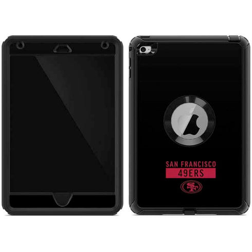 NFL San Francisco 49ers Black Performance Series Otterbox Defender iPad Skin
