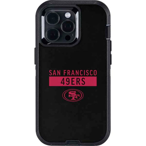 NFL San Francisco 49ers Black Performance Series Otterbox Defender iPhone Skin