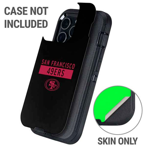 NFL San Francisco 49ers Black Performance Series Otterbox Defender iPhone Skin