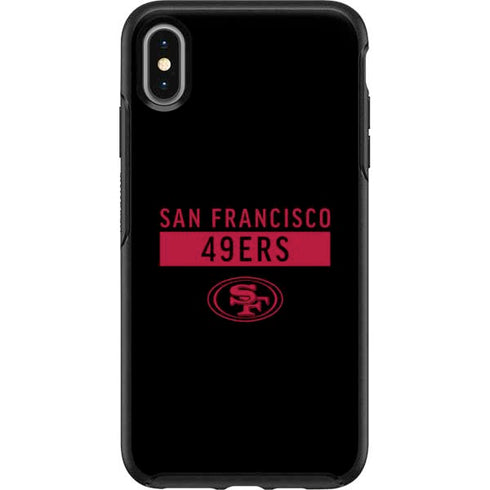 NFL San Francisco 49ers Black Performance Series Otterbox Symmetry iPhone Skin