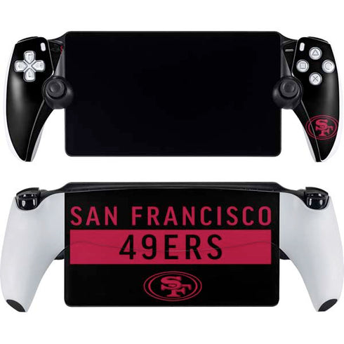 NFL San Francisco 49ers Black Performance Series PlayStation Portal Remote Player Skin