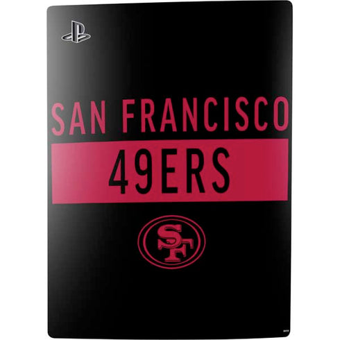 NFL San Francisco 49ers Black Performance Series PS5 Console Skin