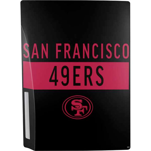 NFL San Francisco 49ers Black Performance Series PS5 Console Skin