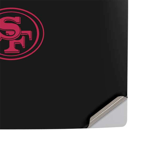 NFL San Francisco 49ers Black Performance Series PS5 Console Skin