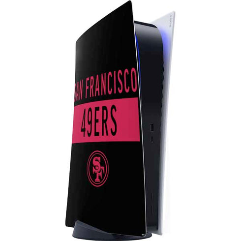 NFL San Francisco 49ers Black Performance Series PS5 Digital Edition Console Skin