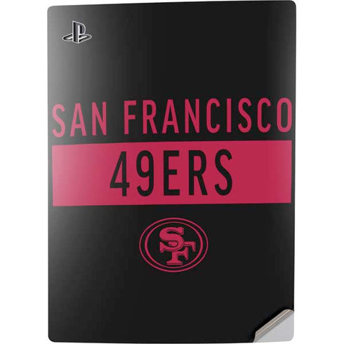 NFL San Francisco 49ers Black Performance Series PS5 Digital Edition Console Skin