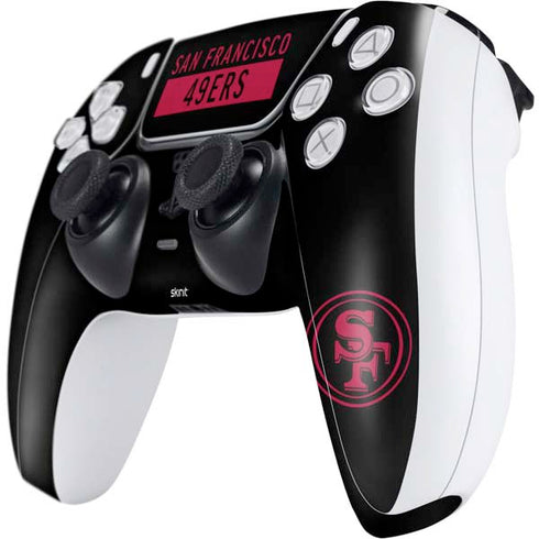 NFL San Francisco 49ers Black Performance Series PS5 Controller Skin