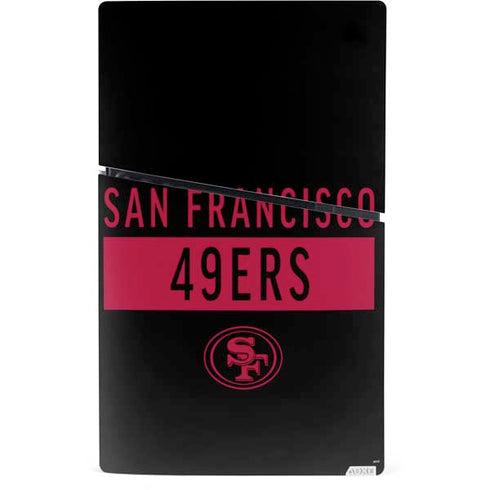 NFL San Francisco 49ers Black Performance Series PS5 Slim Digital Edition Bundle Skin