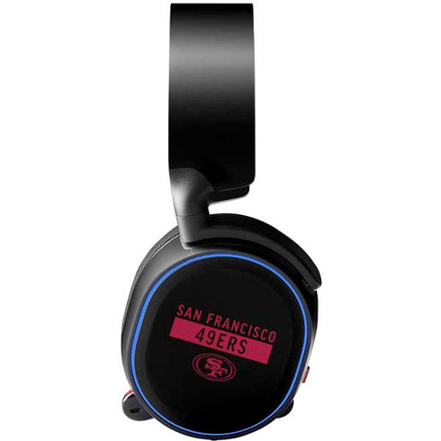 NFL San Francisco 49ers Black Performance Series SteelSeries Arctis 5 Skin