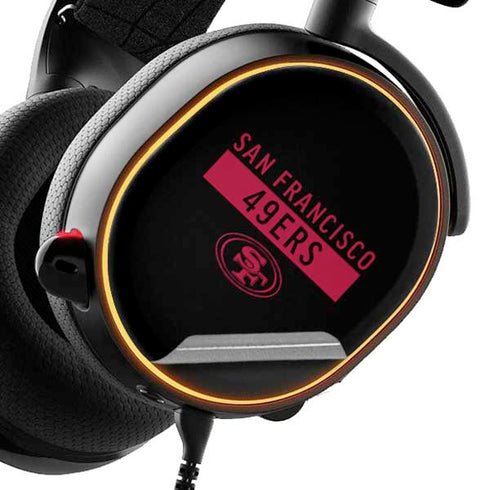 NFL San Francisco 49ers Black Performance Series SteelSeries Arctis 5 Skin