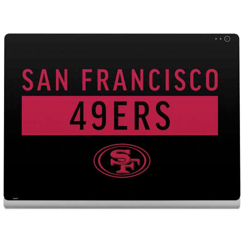 NFL San Francisco 49ers Black Performance Series Surface Book 2 13.5in Skin