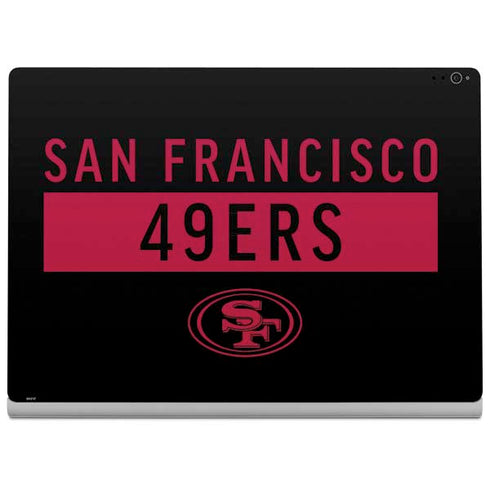 NFL San Francisco 49ers Black Performance Series Surface Book 2 15in Skin