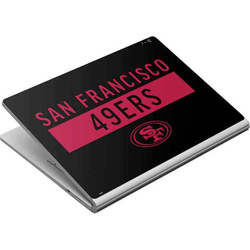 NFL San Francisco 49ers Black Performance Series Surface Book Skin